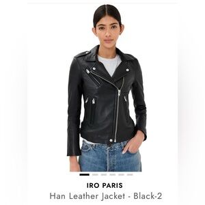 IRO Lambs Leather Black Biker Jacket